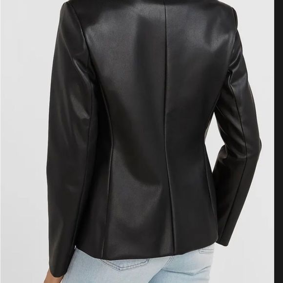 Vegan Express Leather Blazer size Small never worn - Picture 3 of 15